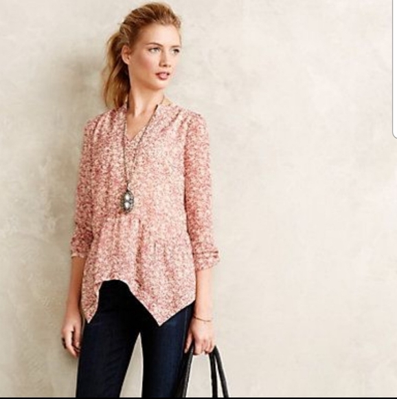 Anthropologie Tops - [anthro] Wolven Sheer Peasant Blouse Size M